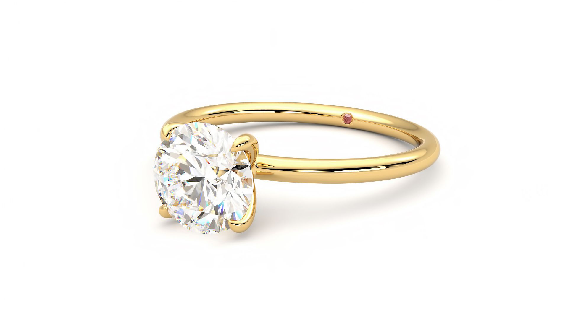 Taylor & Hart Demure Round Engagement Ring 360 degree image 25
