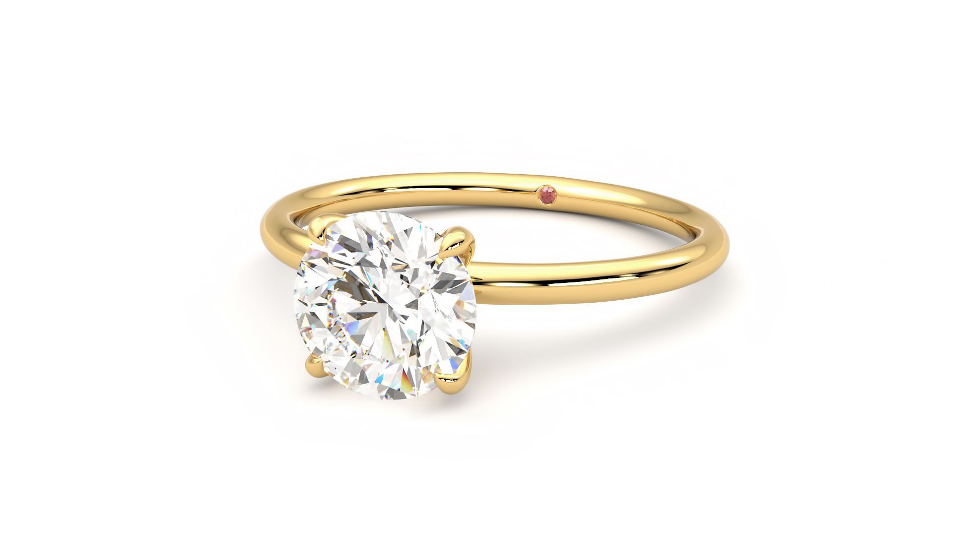 Taylor & Hart Demure Round Engagement Ring 360 degree image 26