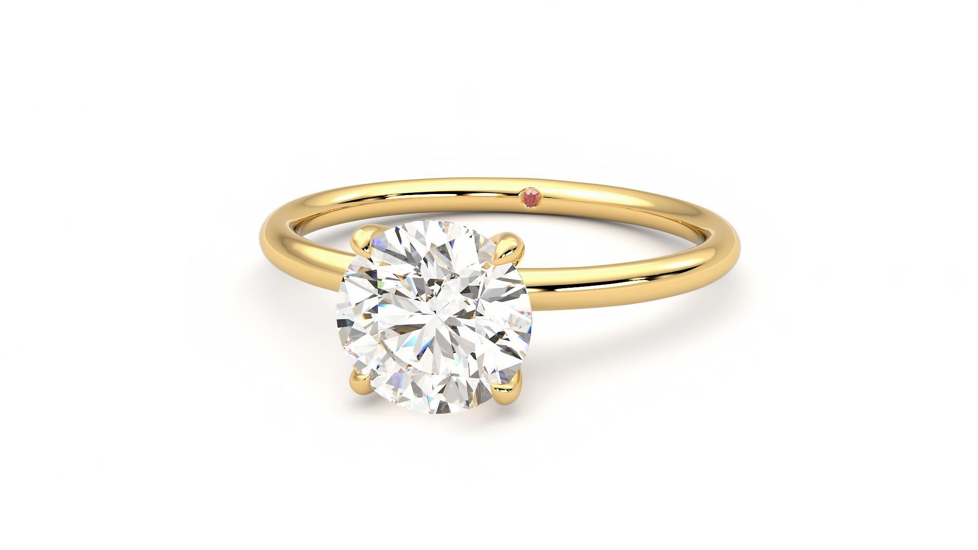 Taylor & Hart Demure Round Engagement Ring 360 degree image 27