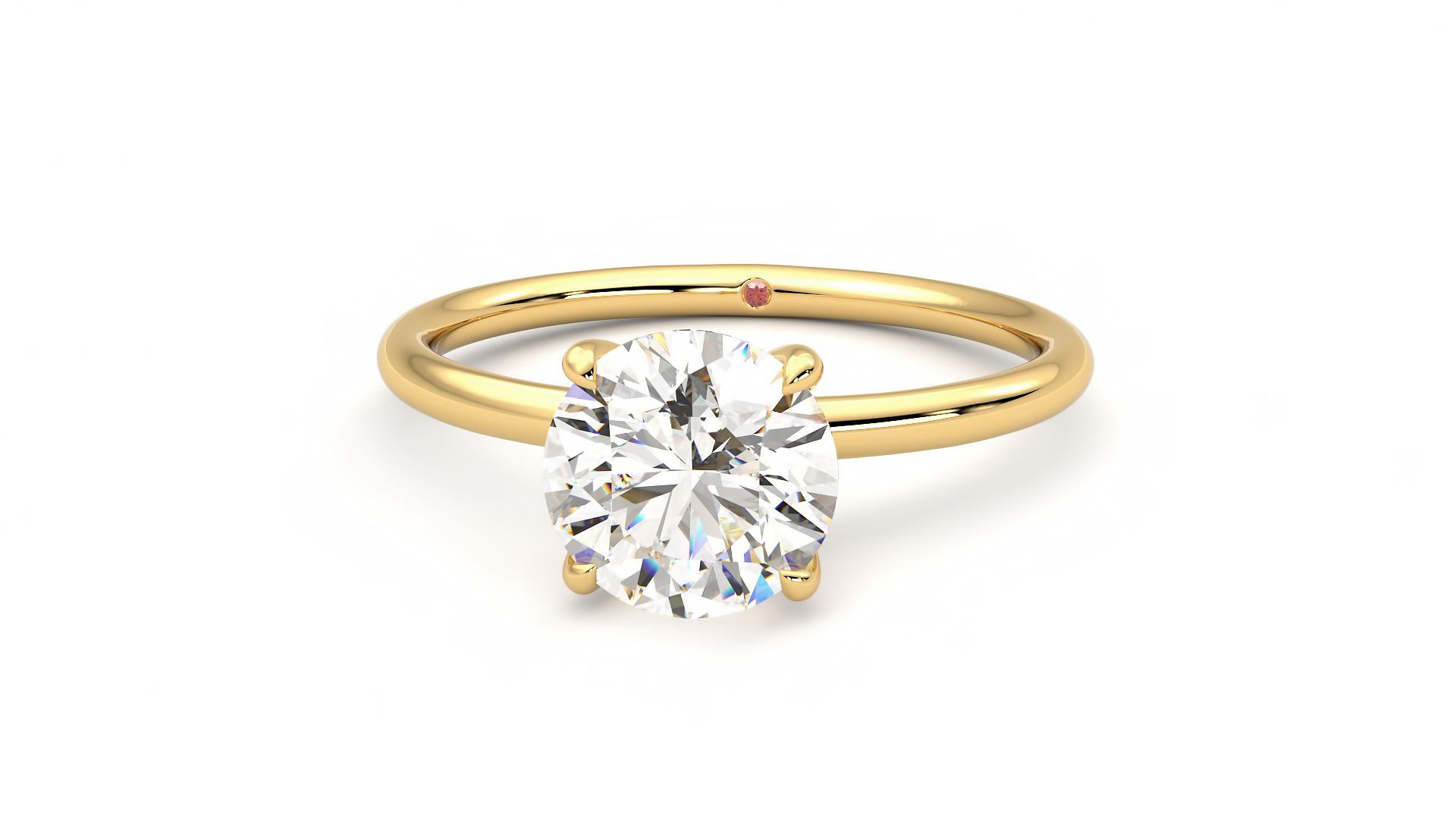 Taylor & Hart Demure Round Engagement Ring 360 degree image 28