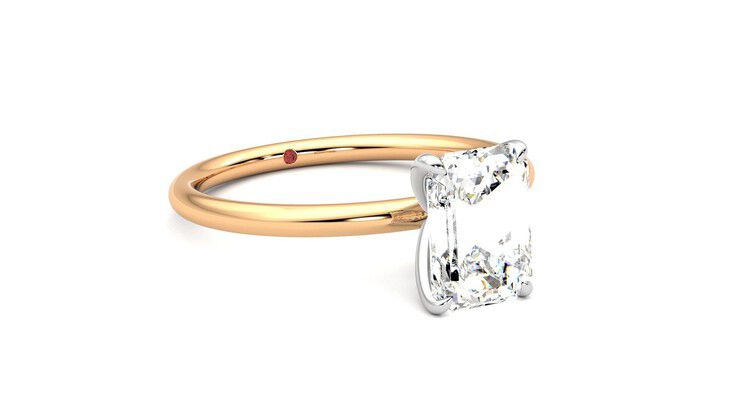 Taylor & Hart Demure Emerald Engagement Ring 360 degree image 5
