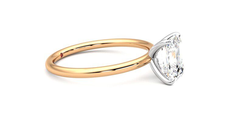 Taylor & Hart Demure Emerald Engagement Ring 360 degree image 8