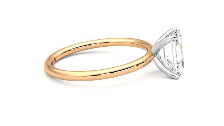 Taylor & Hart Demure Emerald Engagement Ring 360 degree image 9