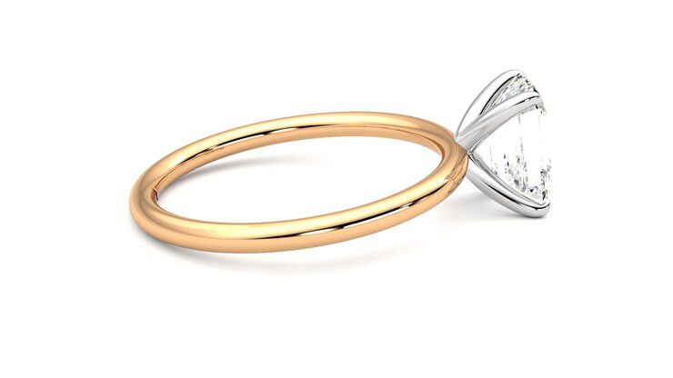 Taylor & Hart Demure Emerald Engagement Ring 360 degree image 10