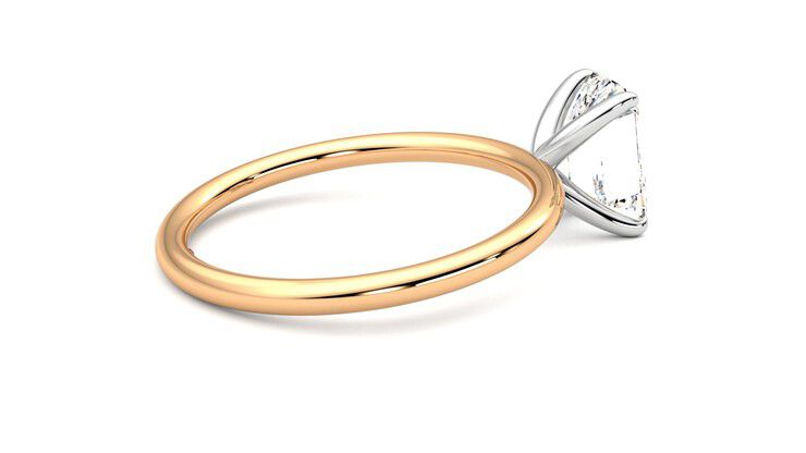 Taylor & Hart Demure Emerald Engagement Ring 360 degree image 11