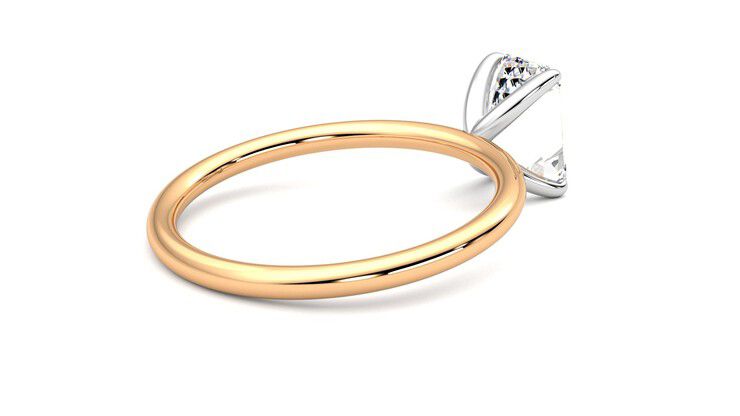 Taylor & Hart Demure Emerald Engagement Ring 360 degree image 12