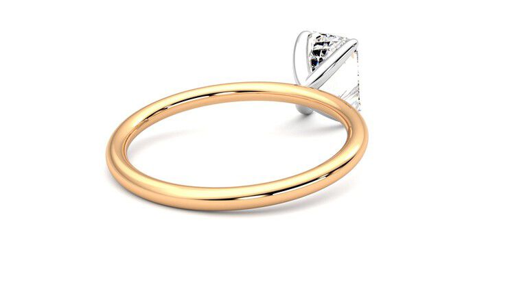 Taylor & Hart Demure Emerald Engagement Ring 360 degree image 13