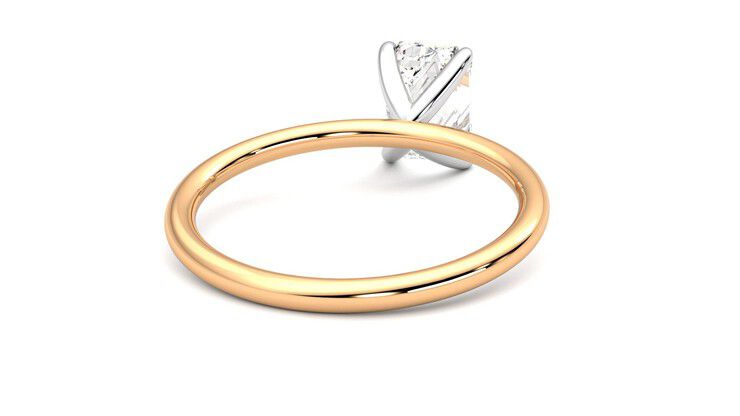 Taylor & Hart Demure Emerald Engagement Ring 360 degree image 14