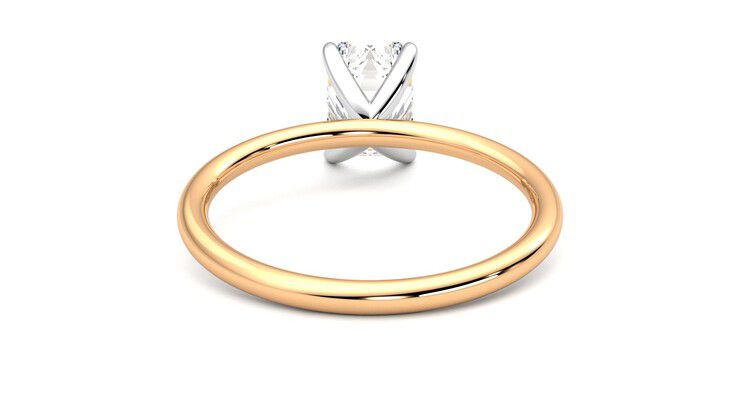 Taylor & Hart Demure Emerald Engagement Ring 360 degree image 15