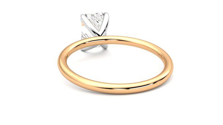 Taylor & Hart Demure Emerald Engagement Ring 360 degree image 16