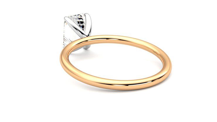 Taylor & Hart Demure Emerald Engagement Ring 360 degree image 17