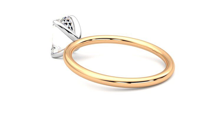 Taylor & Hart Demure Emerald Engagement Ring 360 degree image 18