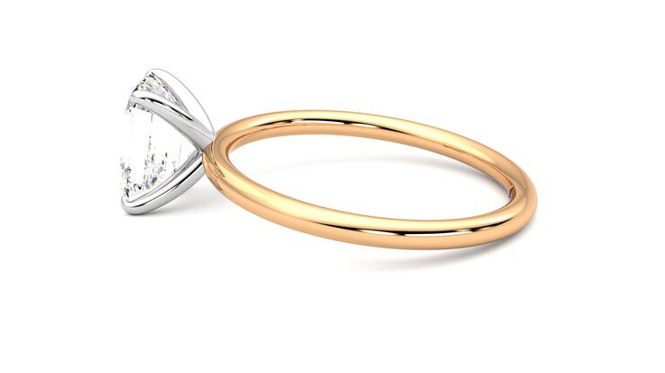 Taylor & Hart Demure Emerald Engagement Ring 360 degree image 20