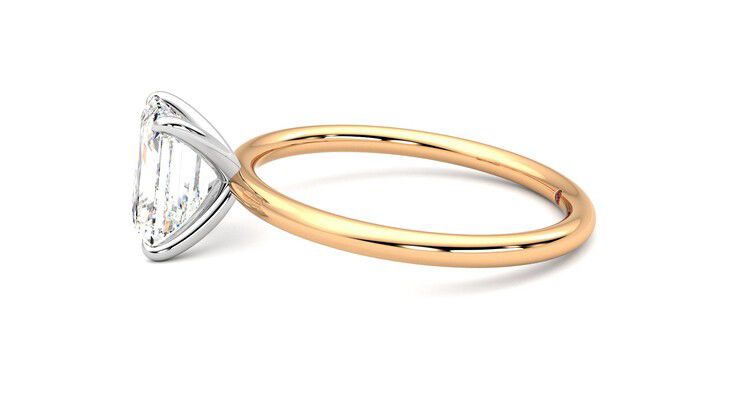 Taylor & Hart Demure Emerald Engagement Ring 360 degree image 21