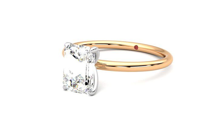 Taylor & Hart Demure Emerald Engagement Ring 360 degree image 25