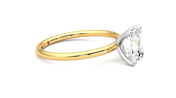Taylor & Hart Demure Emerald Engagement Ring 360 degree image 8