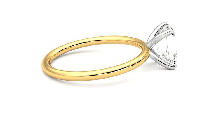 Taylor & Hart Demure Emerald Engagement Ring 360 degree image 10