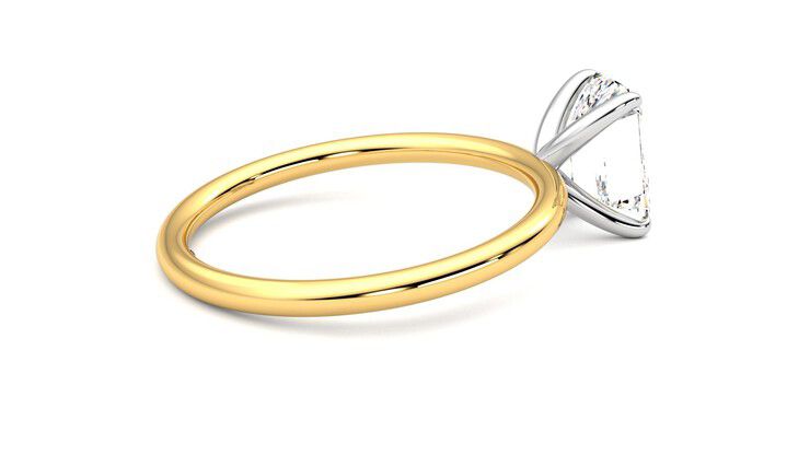 Taylor & Hart Demure Emerald Engagement Ring 360 degree image 11