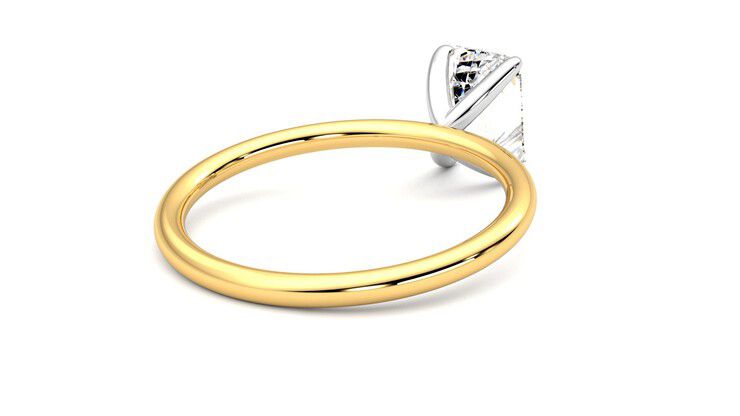 Taylor & Hart Demure Emerald Engagement Ring 360 degree image 13