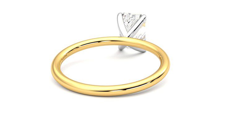 Taylor & Hart Demure Emerald Engagement Ring 360 degree image 14