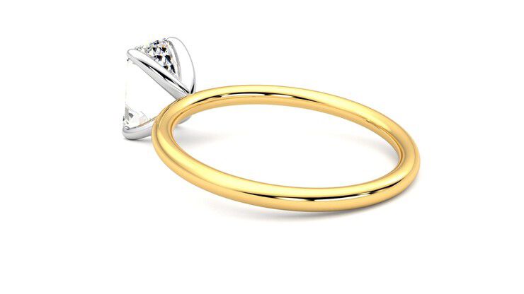 Taylor & Hart Demure Emerald Engagement Ring 360 degree image 18