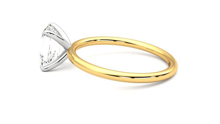 Taylor & Hart Demure Emerald Engagement Ring 360 degree image 20