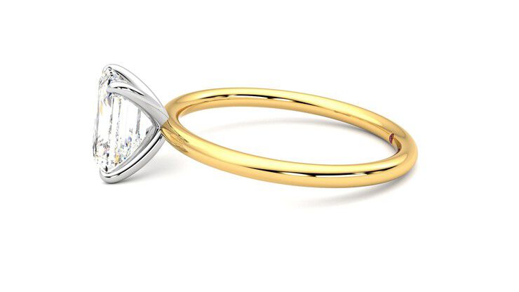 Taylor & Hart Demure Emerald Engagement Ring 360 degree image 21