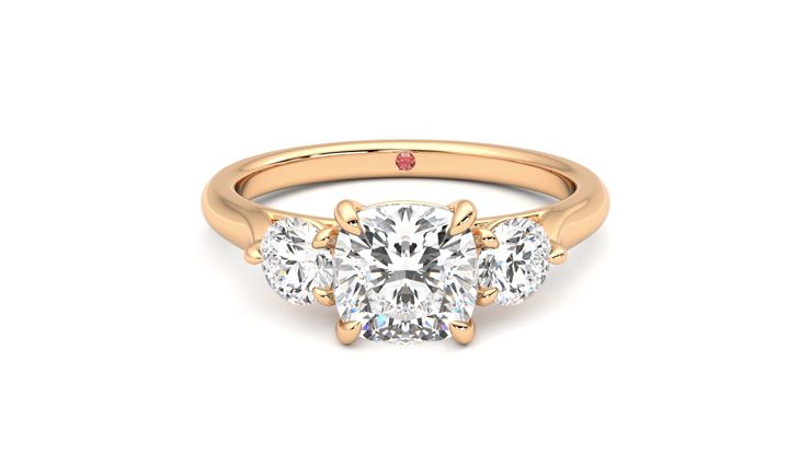 Taylor & Hart Destiny Cushion Engagement Ring 360 degree image 0