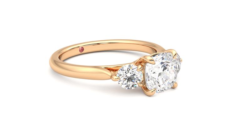 Taylor & Hart Destiny Cushion Engagement Ring 360 degree image 6