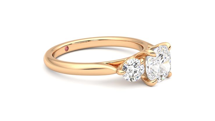 Taylor & Hart Destiny Cushion Engagement Ring 360 degree image 7