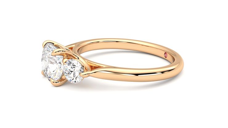 Taylor & Hart Destiny Cushion Engagement Ring 360 degree image 22