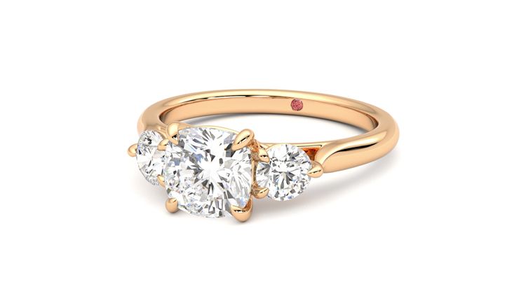 Taylor & Hart Destiny Cushion Engagement Ring 360 degree image 26