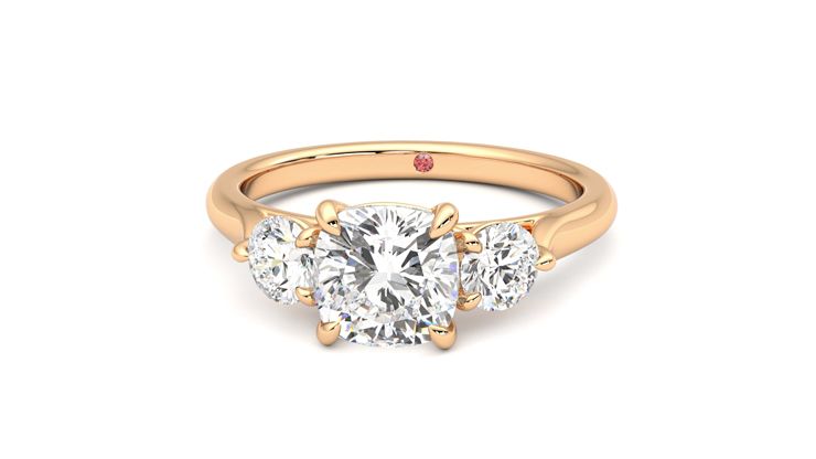 Taylor & Hart Destiny Cushion Engagement Ring 360 degree image 28