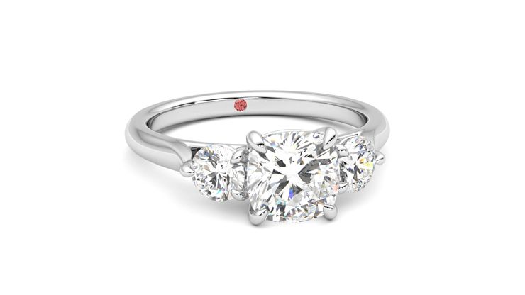 Taylor & Hart Destiny Cushion Engagement Ring 360 degree image 3