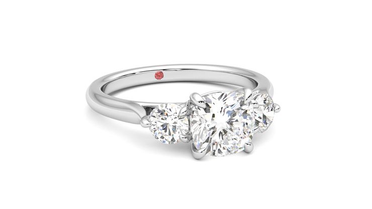 Taylor & Hart Destiny Cushion Engagement Ring 360 degree image 4