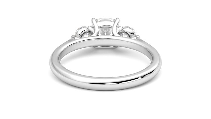 Taylor & Hart Destiny Cushion Engagement Ring 360 degree image 15