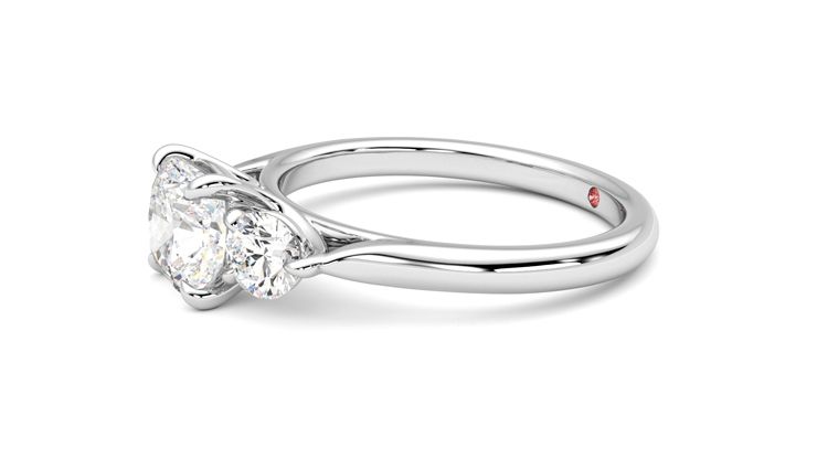 Taylor & Hart Destiny Cushion Engagement Ring 360 degree image 22