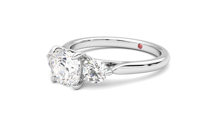Taylor & Hart Destiny Cushion Engagement Ring 360 degree image 24