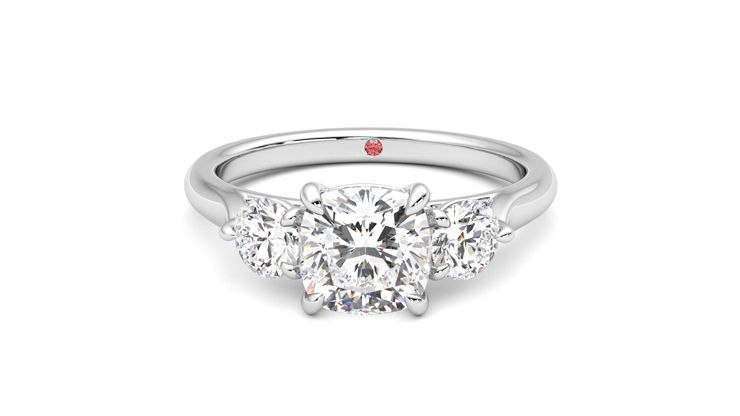 Taylor & Hart Destiny Cushion Engagement Ring 360 degree image 29
