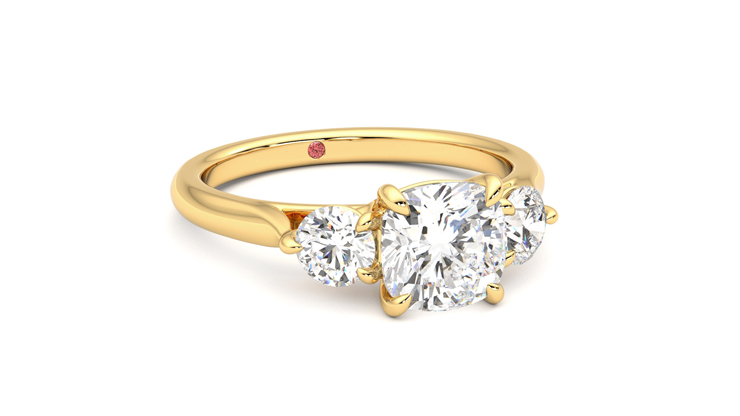 Taylor & Hart Destiny Cushion Engagement Ring 360 degree image 4