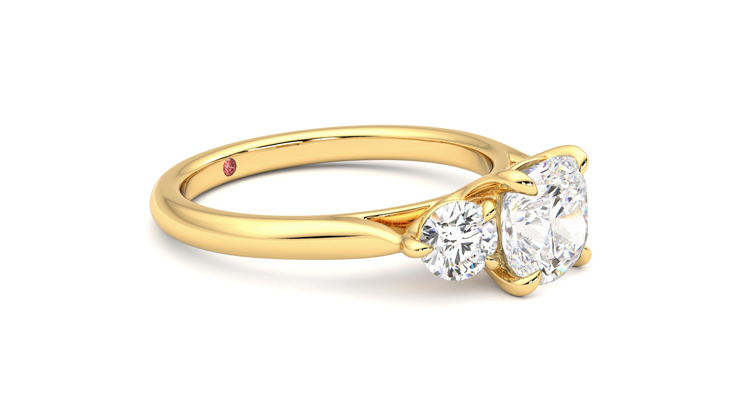 Taylor & Hart Destiny Cushion Engagement Ring 360 degree image 7