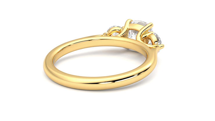 Taylor & Hart Destiny Cushion Engagement Ring 360 degree image 13