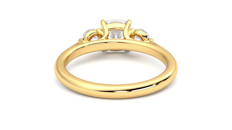 Taylor & Hart Destiny Cushion Engagement Ring 360 degree image 15