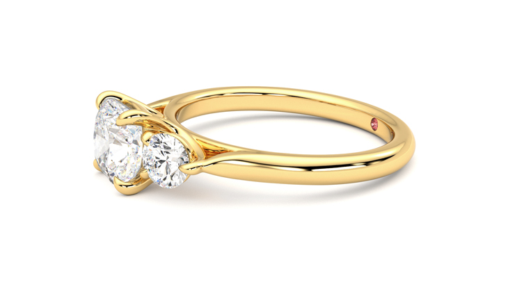 Taylor & Hart Destiny Cushion Engagement Ring 360 degree image 22