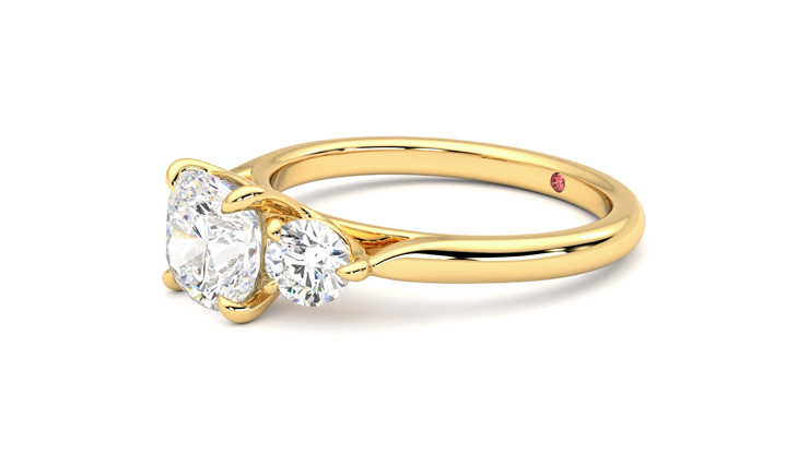 Taylor & Hart Destiny Cushion Engagement Ring 360 degree image 23