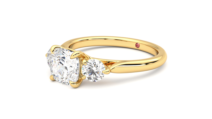 Taylor & Hart Destiny Cushion Engagement Ring 360 degree image 24