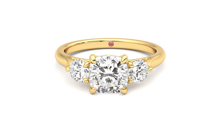 Taylor & Hart Destiny Cushion Engagement Ring 360 degree image 29
