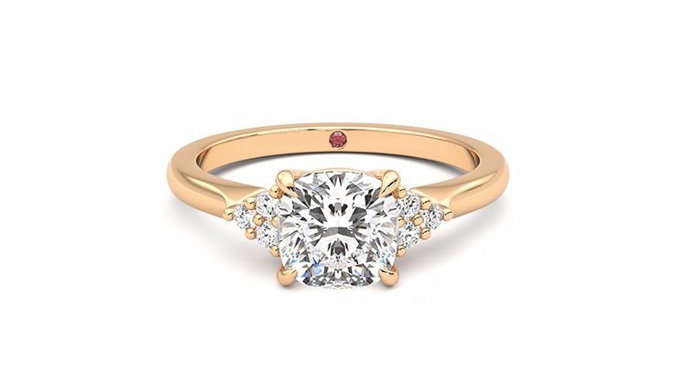 Taylor & Hart Divinity Cushion Engagement Ring 360 degree image 0