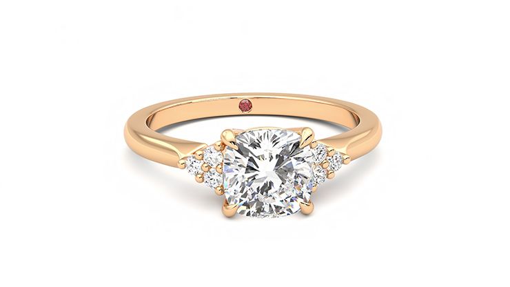 Taylor & Hart Divinity Cushion Engagement Ring 360 degree image 2