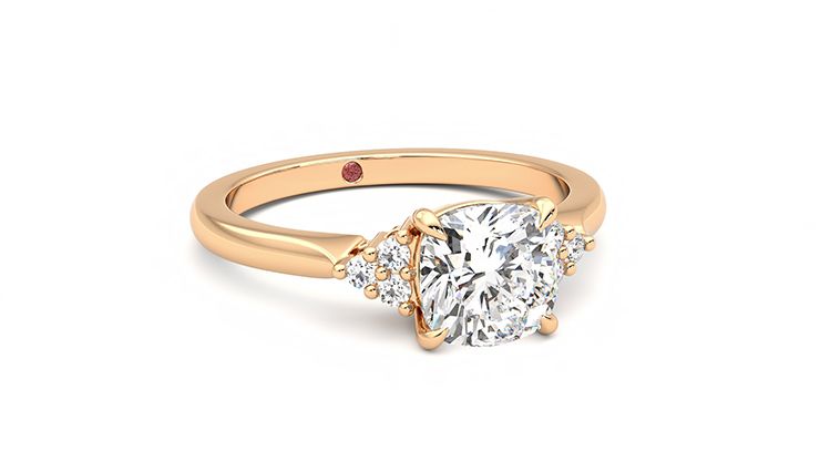 Taylor & Hart Divinity Cushion Engagement Ring 360 degree image 4